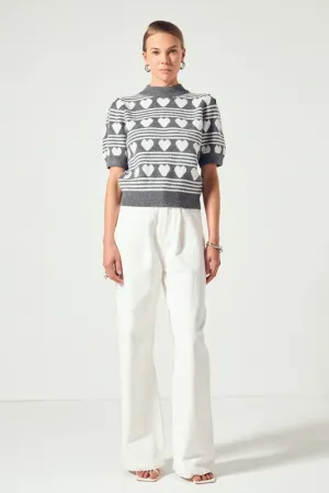 Ribbed Knit Pull-Over Sweater Top