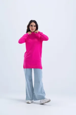 Ribbed Mock Neck Pullover