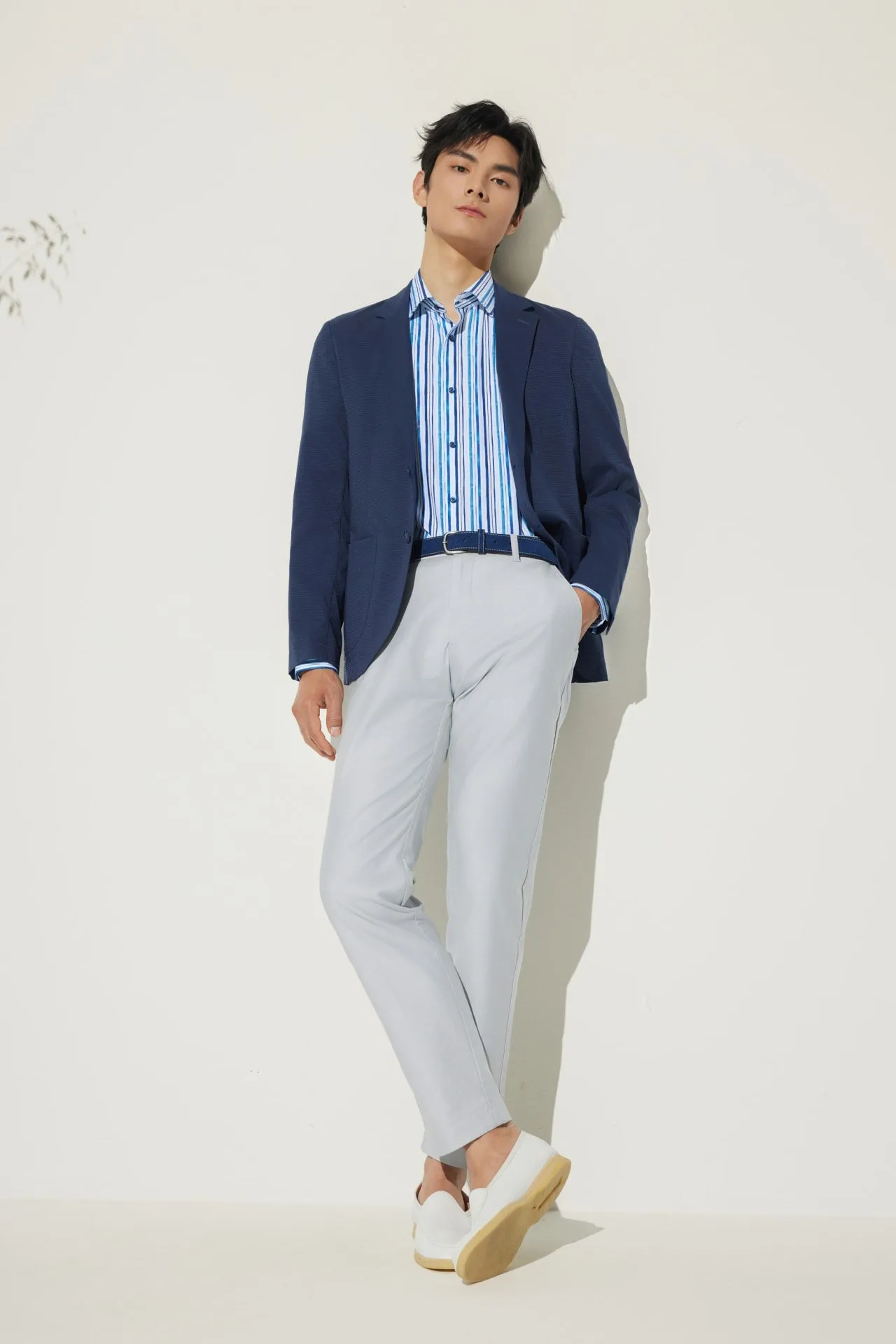 Ribstop Relax Fit Casual Blazer