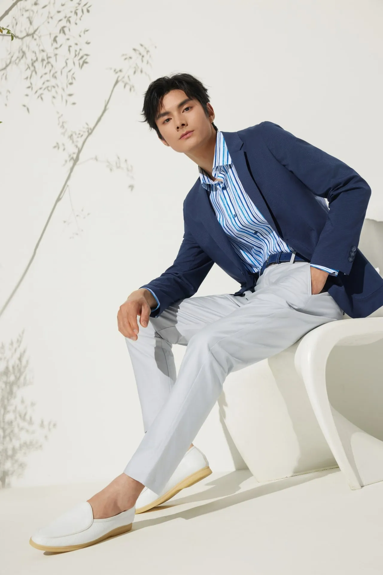 Ribstop Relax Fit Casual Blazer