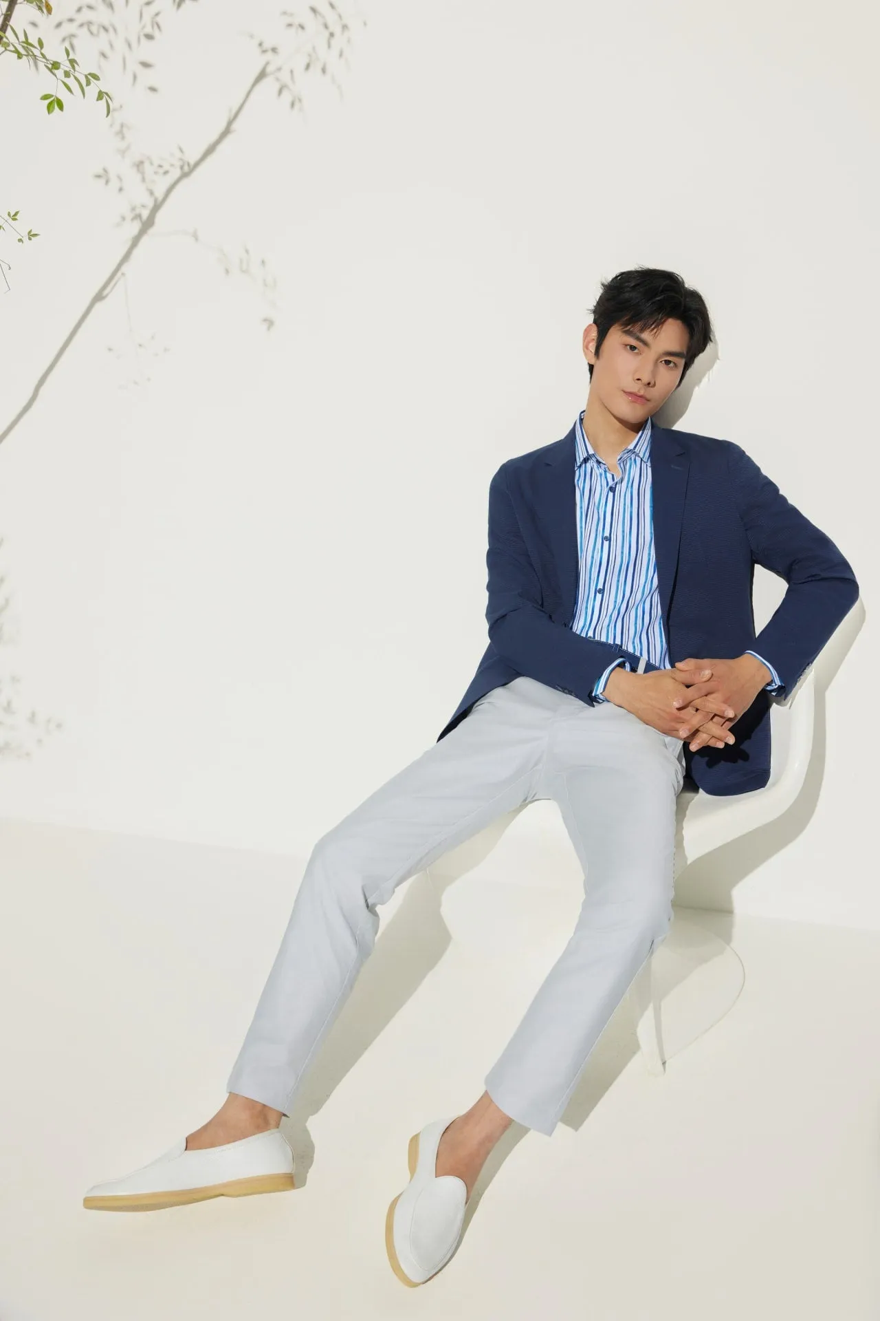 Ribstop Relax Fit Casual Blazer