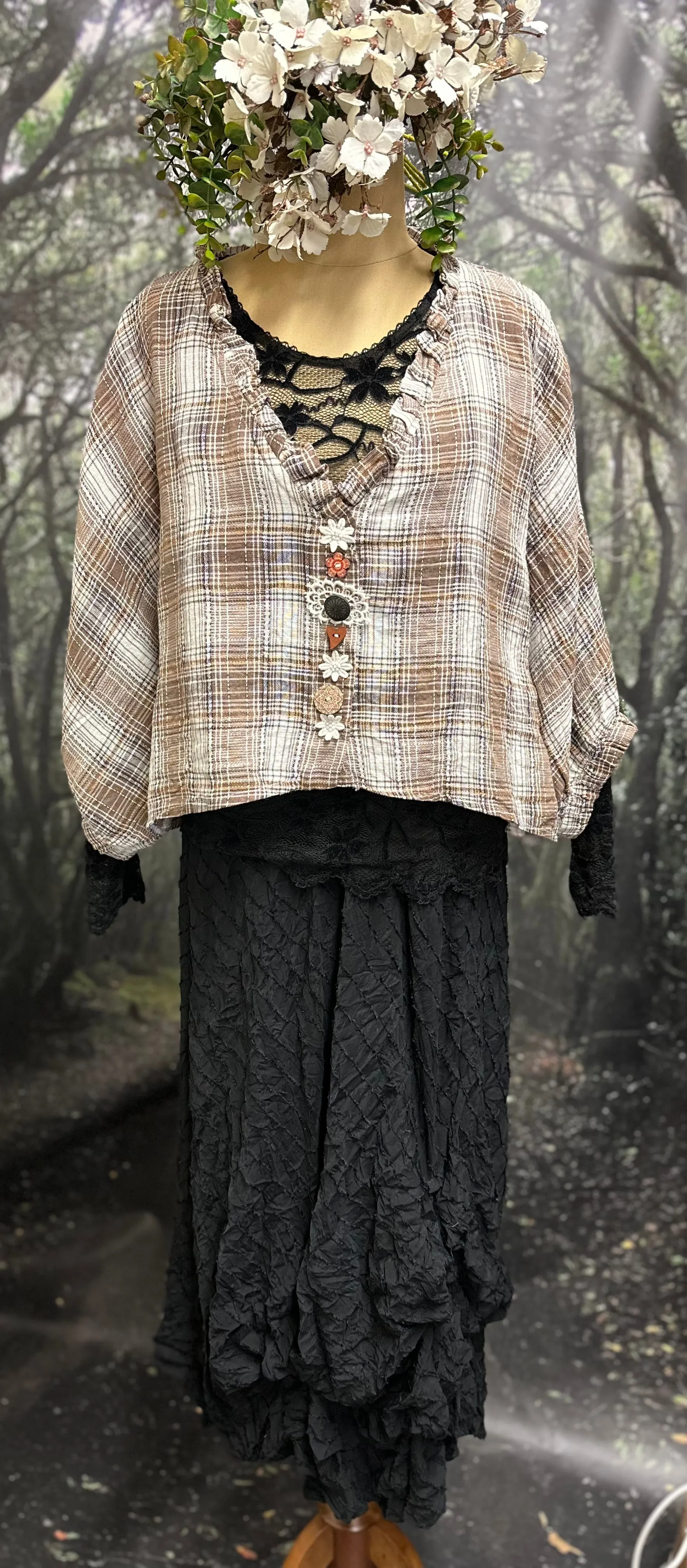 Rooshed skirt
