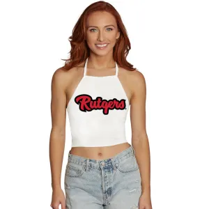 Rutgers White Halter Top