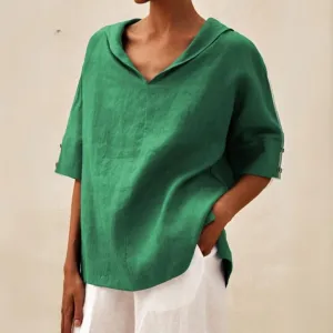Sara | Casual V-Neck Mid Sleeve Blouse
