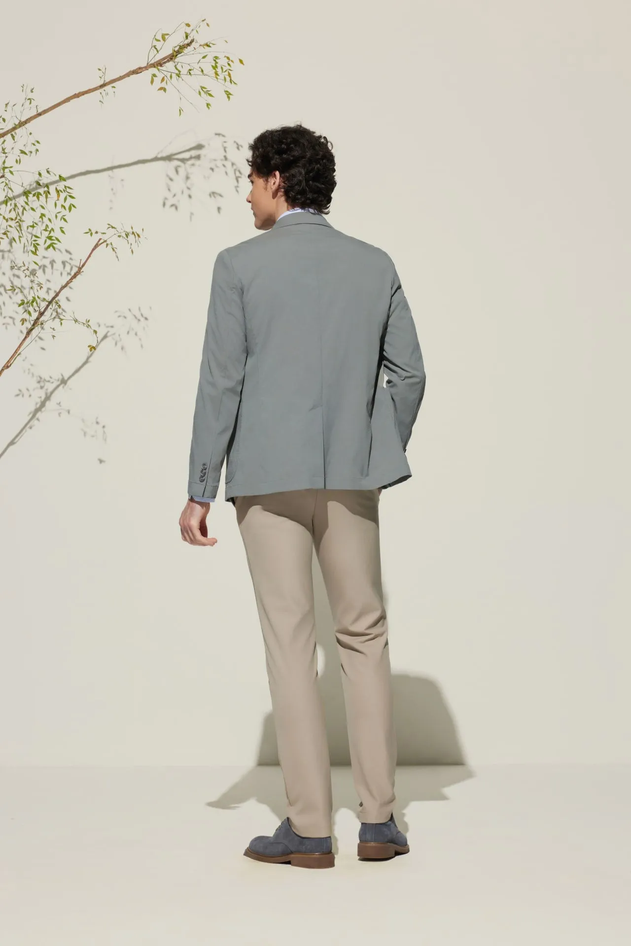 Seersucker Relax Fit Casual Blazer