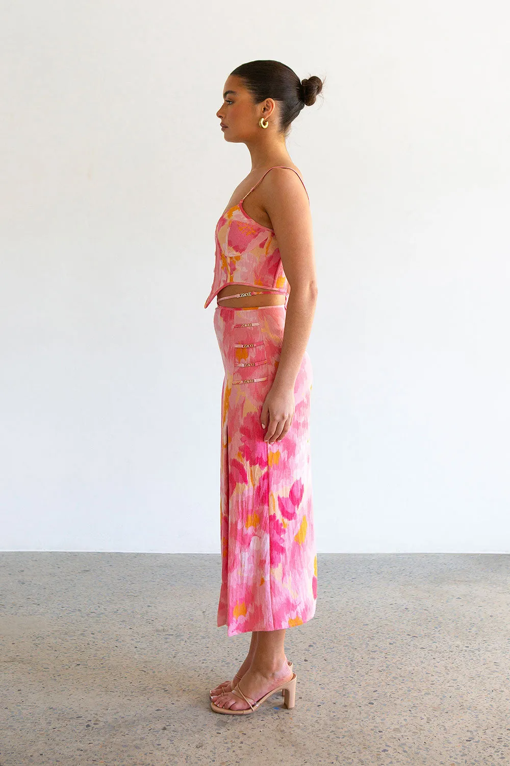 Serralina Top - Pink Gerbera