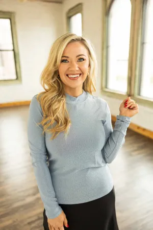 SIERRA LONG SLEEVE MOCK NECK TOP