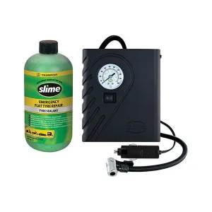 Slime Smart Tyre Repair Liquid & Compressor