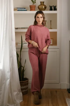 Soft Love Wide Leg Pant in Rose Brown