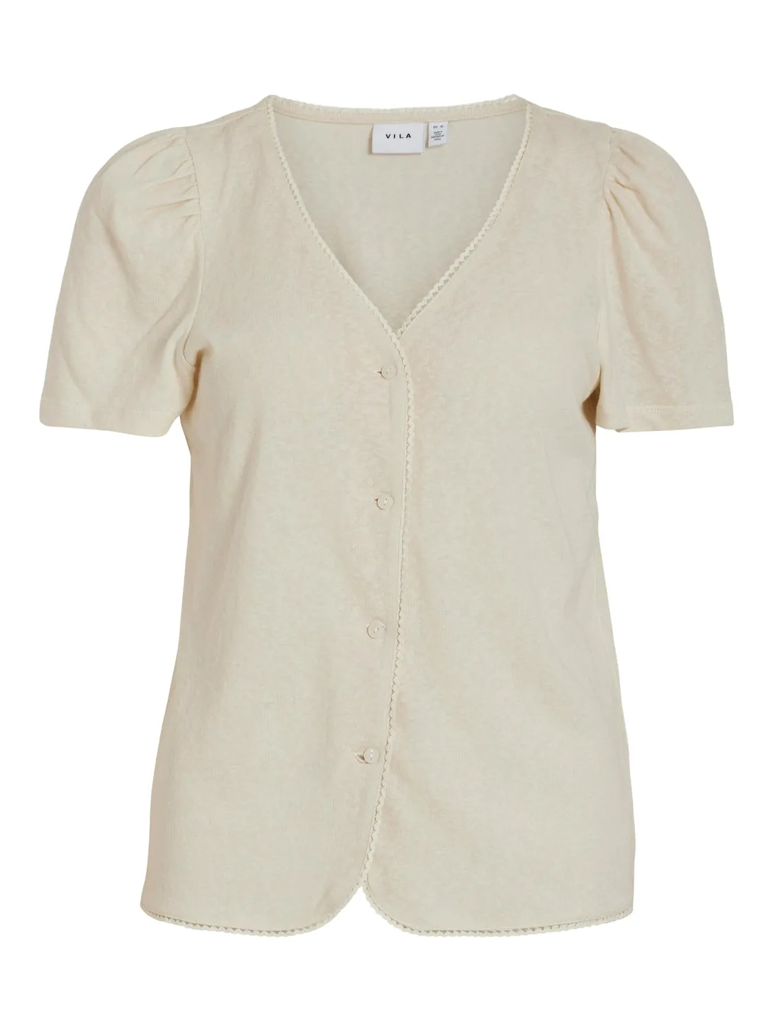 Soni V-Neck Top (Eggnog)