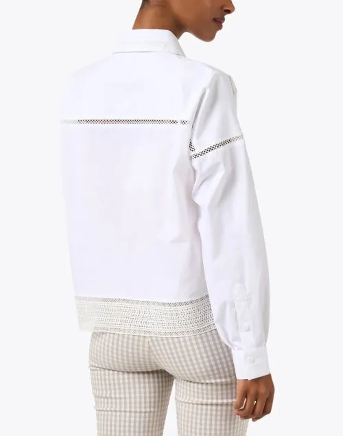Sophie White Lace Trim Top