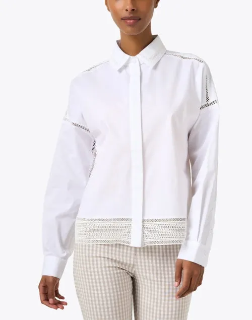 Sophie White Lace Trim Top