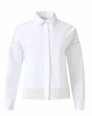Sophie White Lace Trim Top
