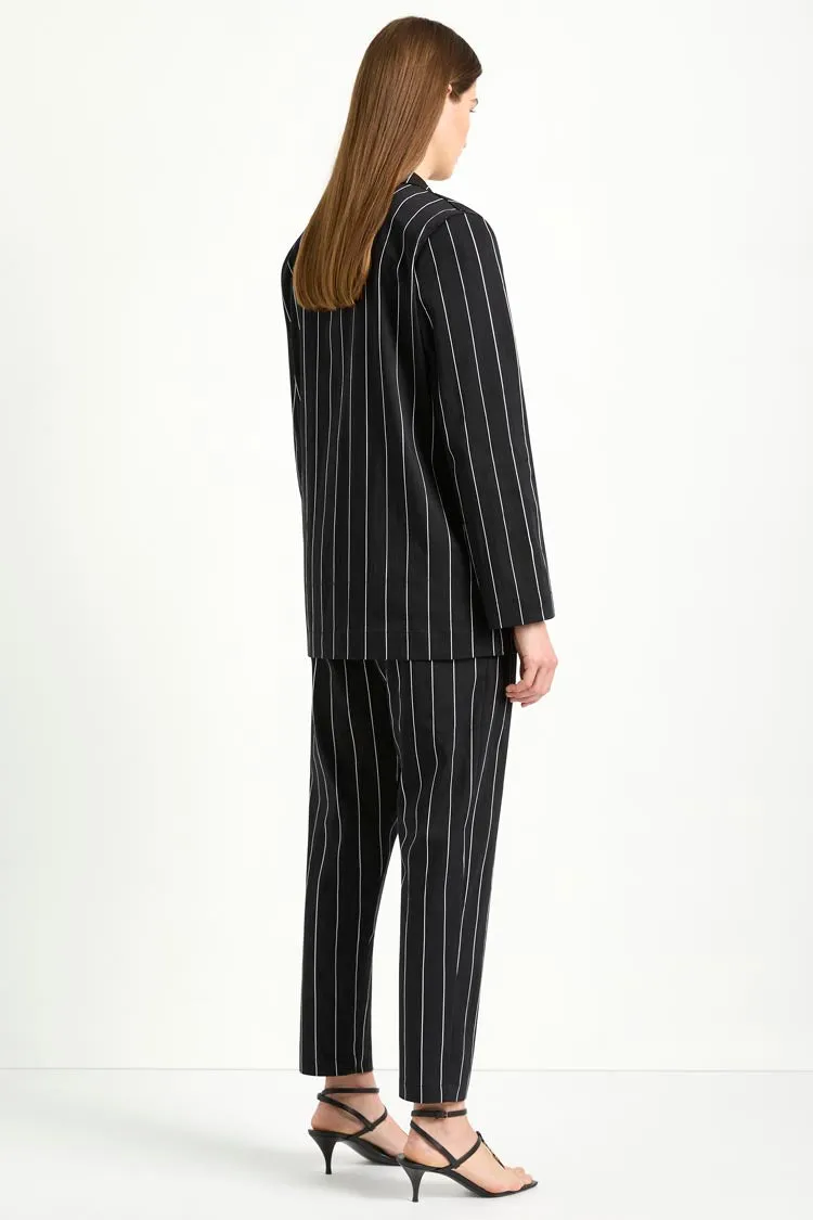 Stretch Blazer in Pinstripes