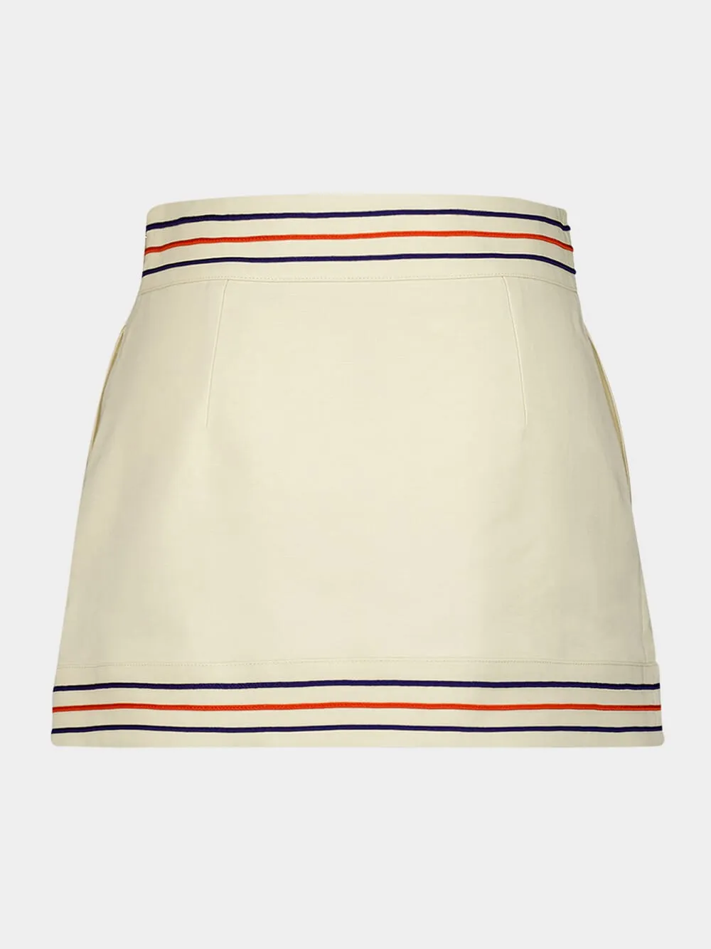Striped Cotton Wrap Skirt