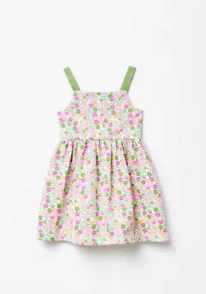 Structured  Floral Print dress - Cream Ivory