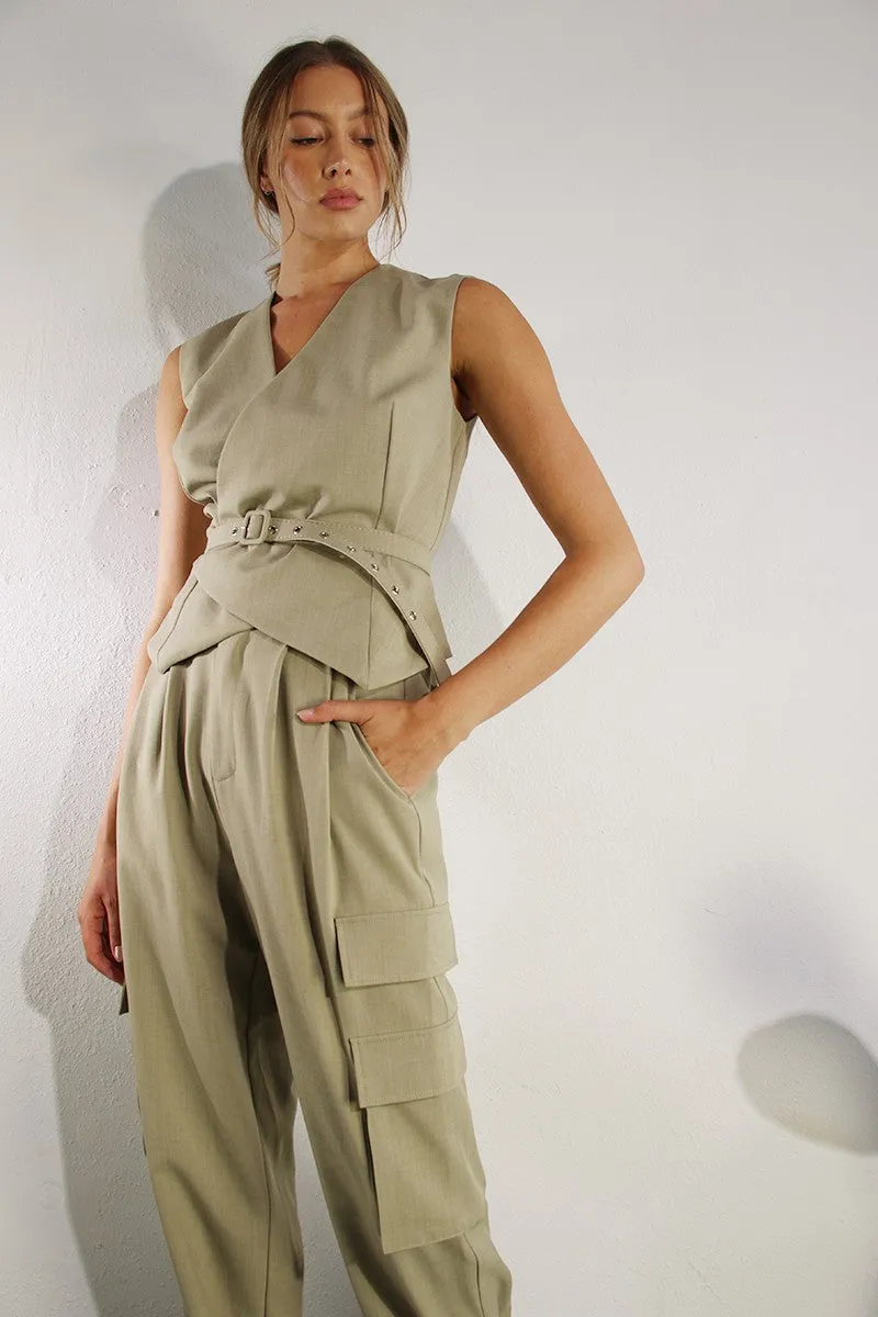 Structured Wrap Vest-Final Sale