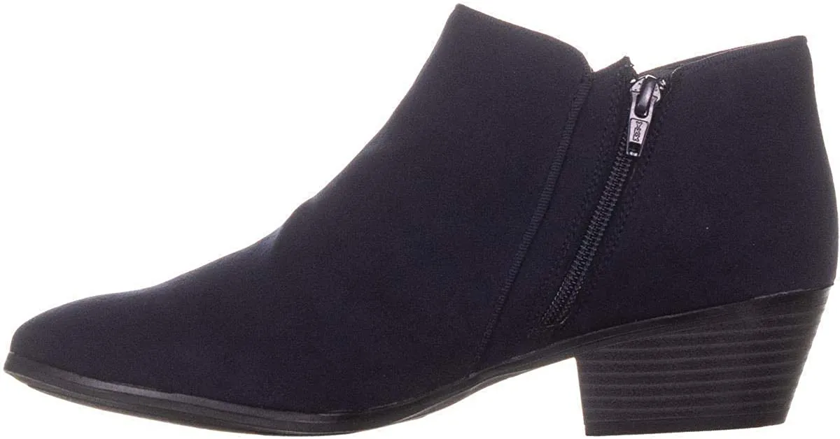 Style & Co. Womens Wileyy Fabric Almond Toe Ankle Fashion Boots, Navy, Size 11.0