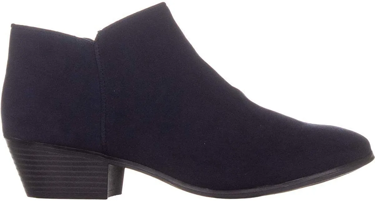 Style & Co. Womens Wileyy Fabric Almond Toe Ankle Fashion Boots, Navy, Size 11.0