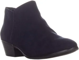 Style & Co. Womens Wileyy Fabric Almond Toe Ankle Fashion Boots, Navy, Size 11.0
