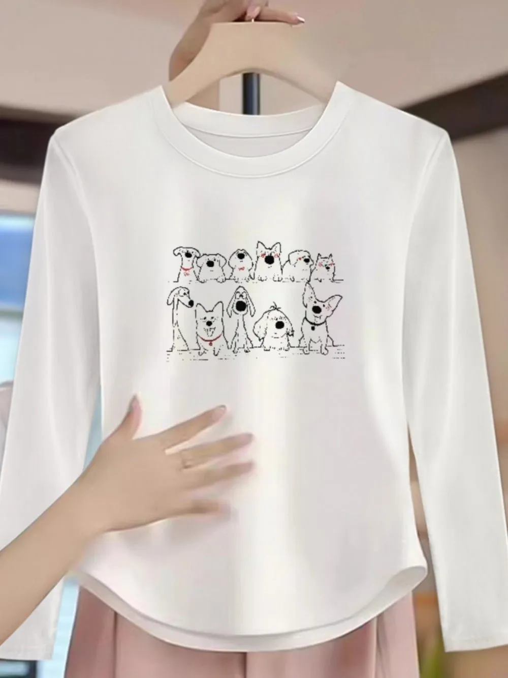 Stylish Xiaozhongde Velvet Long Sleeves T-shirt Female Fall and Winter Inner Wear Short Bottoming Shirt American Sexy Silm Tops