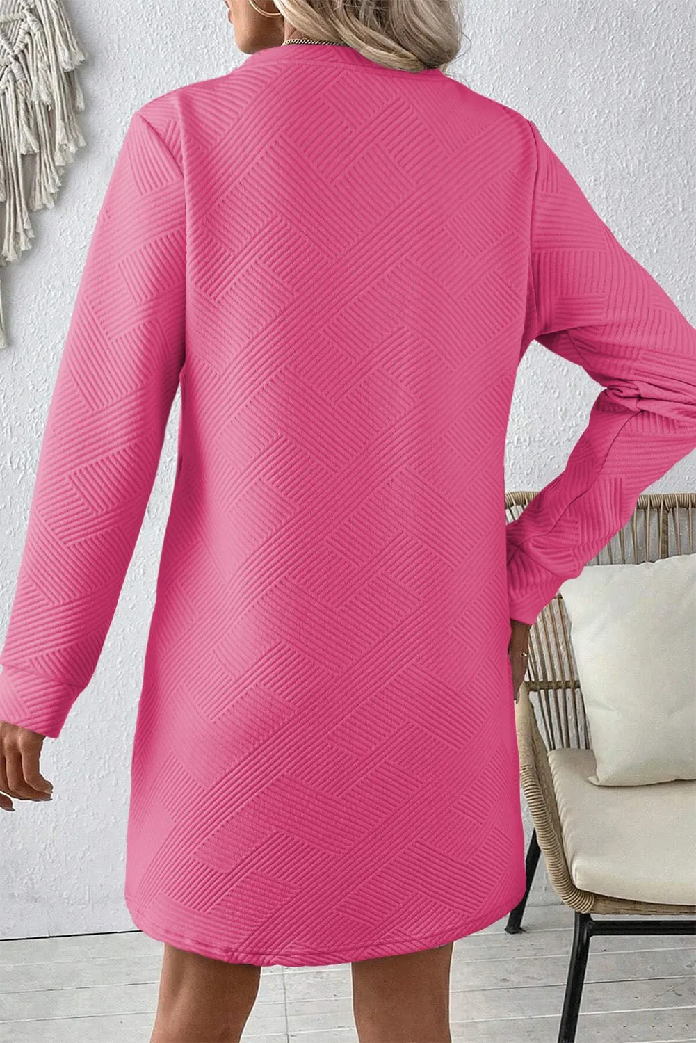 Textured Elegance: Short Shift Dress