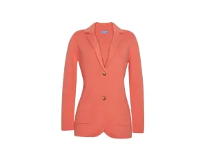 The Milly Knit Blazer| Coral