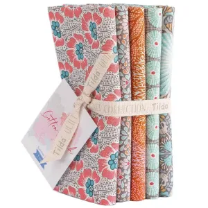 Tilda Cotton Beach - Fat Quarter Pack - Grey (5)
