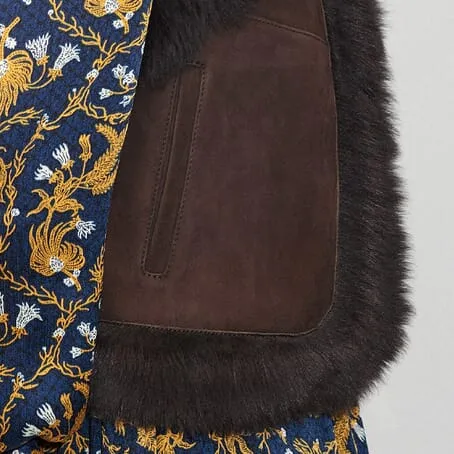 Toscana Shearling Reversible Cropped Gilet