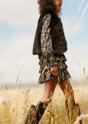 Toscana Shearling Reversible Cropped Gilet