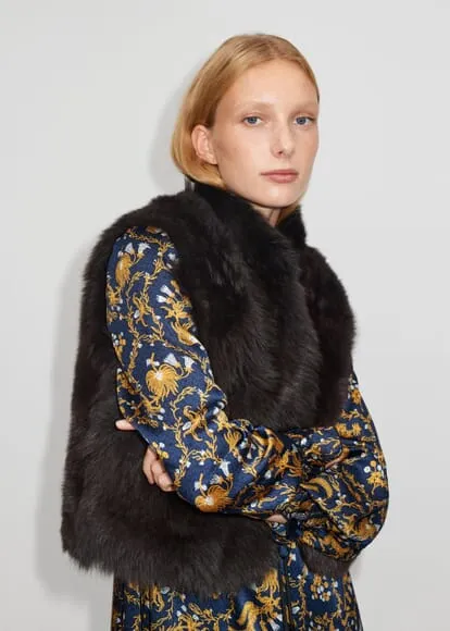 Toscana Shearling Reversible Cropped Gilet