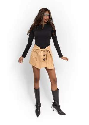Trench coat mini skirt