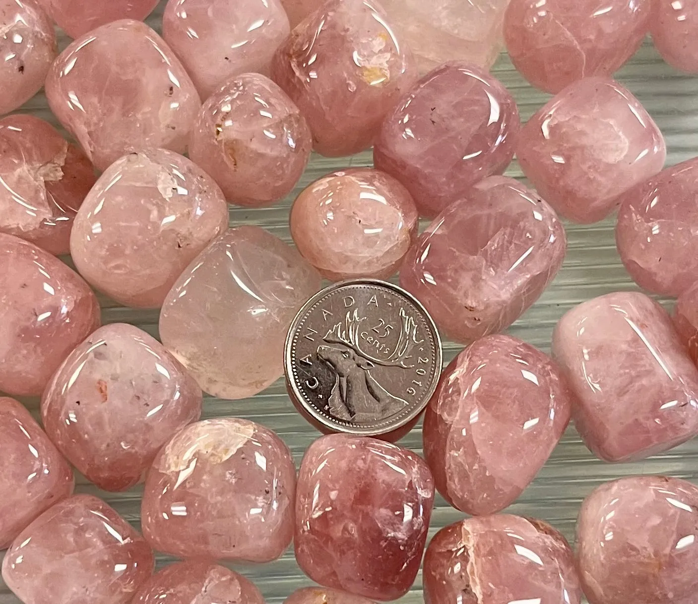 Tumbled Polished Rose Quartz (Raspberry Rose)