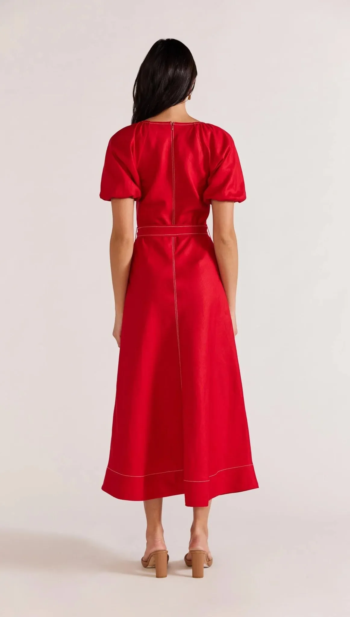 Valencia Belted Midi Dress
