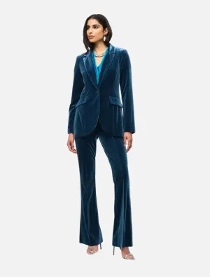 Velvet Fitted Blazer  - Nightfall