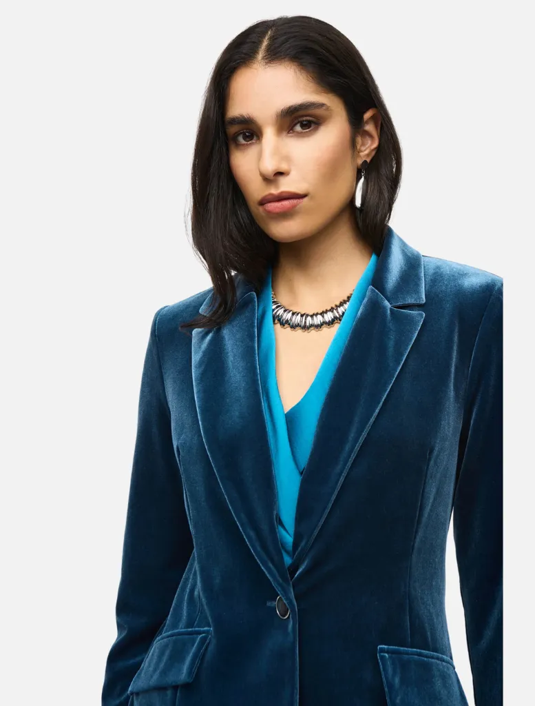 Velvet Fitted Blazer  - Nightfall