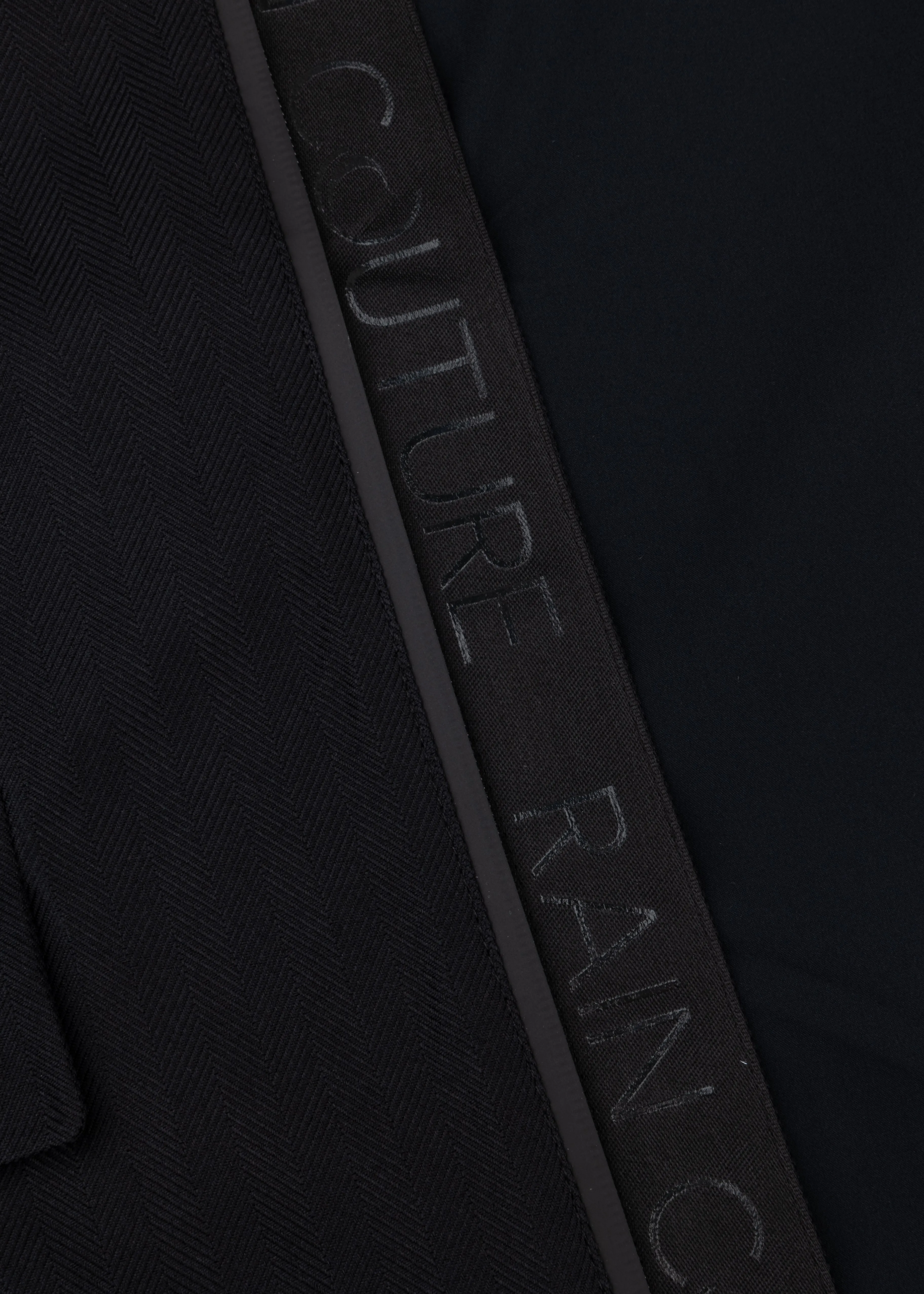 Waterproof Relaxed Fit Short Jacket  | Black Herringbone