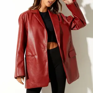 Wesley Casual Faux Leather Blazers - 5 Colors