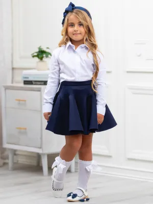 White Collared Dress Shirt by Kids Couture