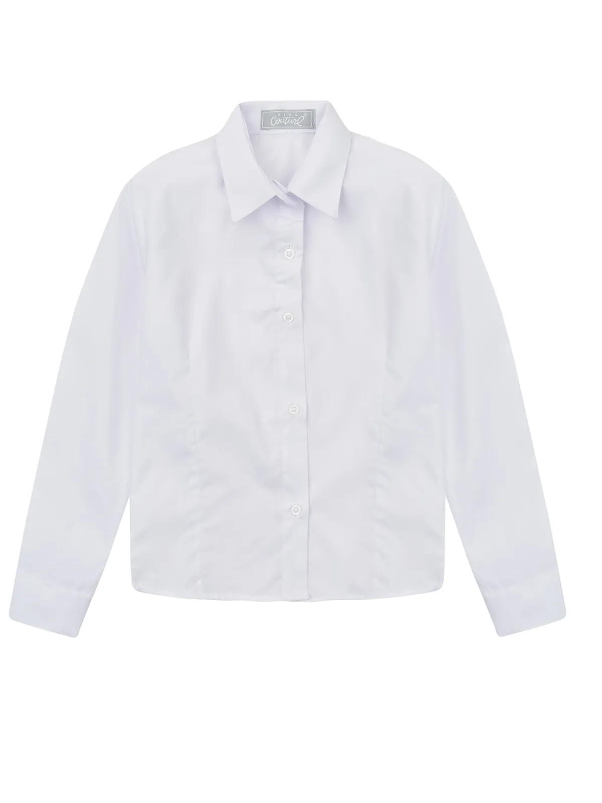 White Collared Dress Shirt by Kids Couture