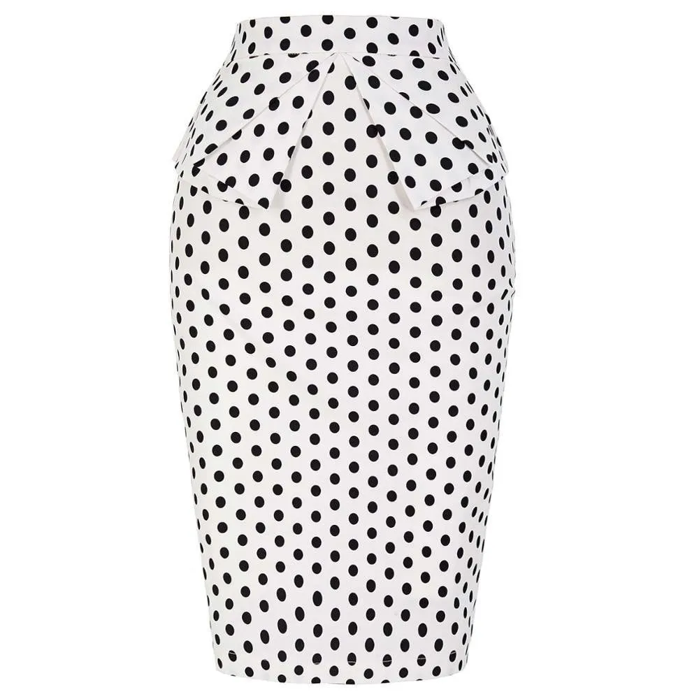 Women Skirts Fashion High Waist Bodycon Pencil Skirt Faldas Vintage Saia Midi Plus Size Jupe Skirts Womens