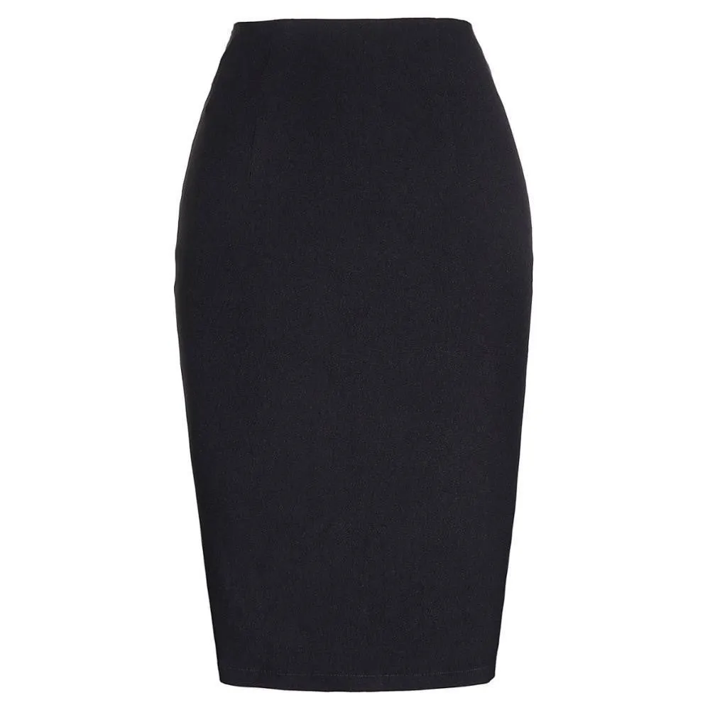 Women Skirts Fashion High Waist Bodycon Pencil Skirt Faldas Vintage Saia Midi Plus Size Jupe Skirts Womens