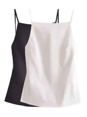 Women's Backless Square Neck Spaghetti Strap Tank Top