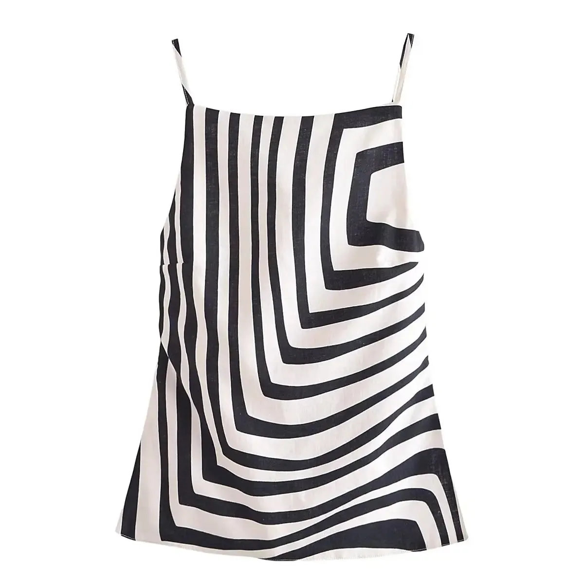 Women's Backless Square Neck Spaghetti Strap Tank Top