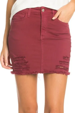 Women's Distressed Jeans Mini Skirts Vintage Denim