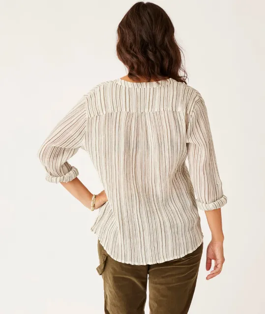Women's Dylan Gauze Shirt - Birch Multistripe