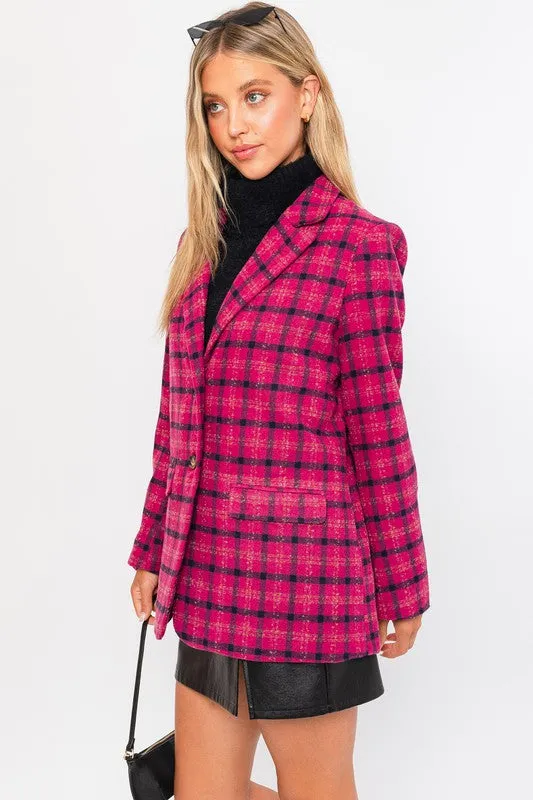 Women's Fashionable Single Button Blazer