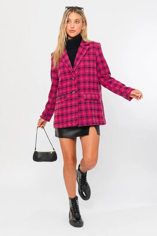 Women's Fashionable Single Button Blazer