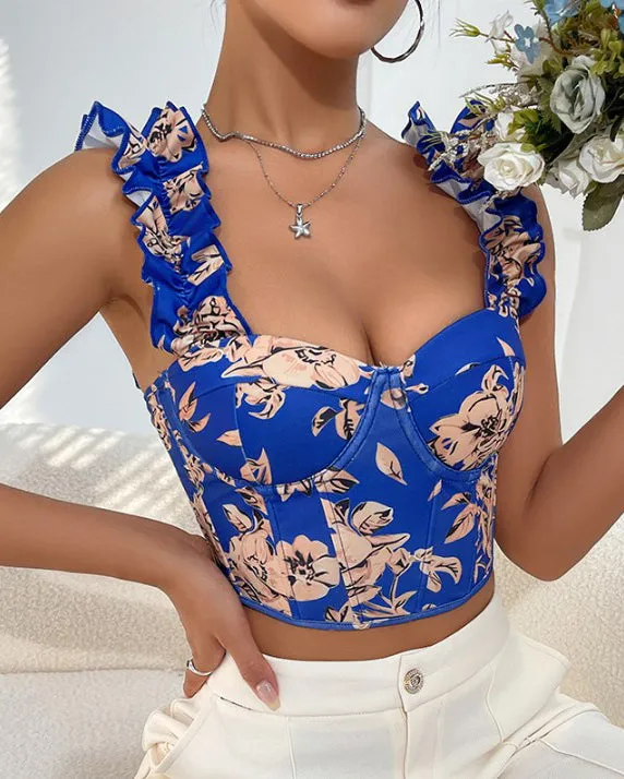 Women's Printed Corset Vest