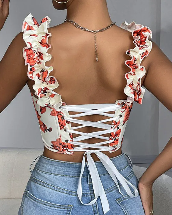 Women's Printed Corset Vest
